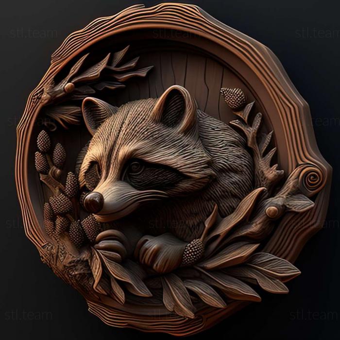 3D model Raccoon from Kherson famous animal (STL)